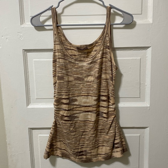 Cullen Knit Tank Top natural colors rouched side - Picture 1 of 6